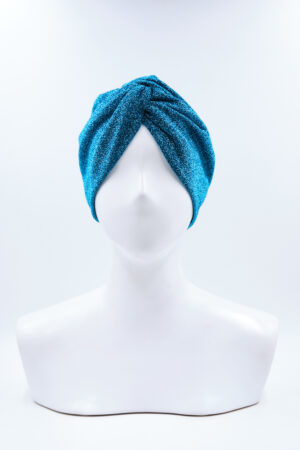 Turbante Elsa Glitter Turchese