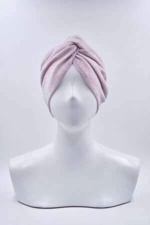 Turbante Elsa Glitter Rosa Cipria