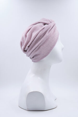 Turbante Elsa Glitter Rosa Cipria