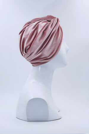 Turbante Elsa Velluto Rosa Antico