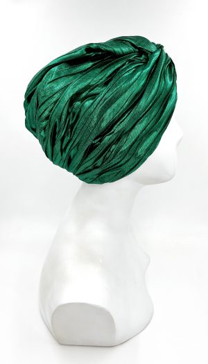 Turbante Tina Lamé Verde Smeraldo