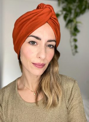 Turbante Elsa Cashmere Rust Orange